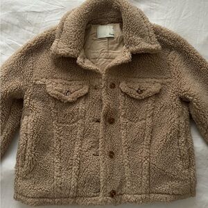 Sherpa Teddy Brown Jacket - Aritzia
